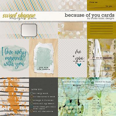 Because Of You Cards by Studio Basic