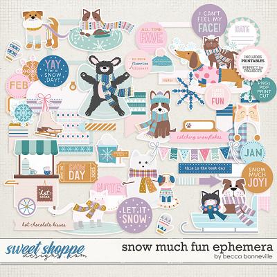 Snow Much Fun Ephemera by Becca Bonneville