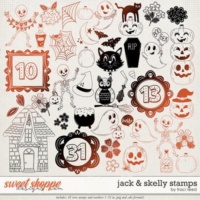 Jack & Skelly Stamps by Traci Reed