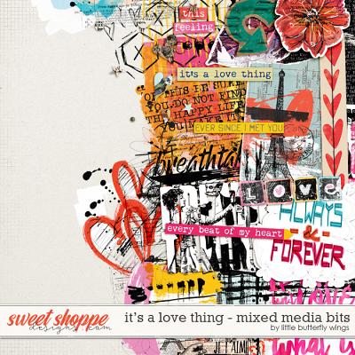 It's a love thing mixed media bits by Little Butterfly Wings