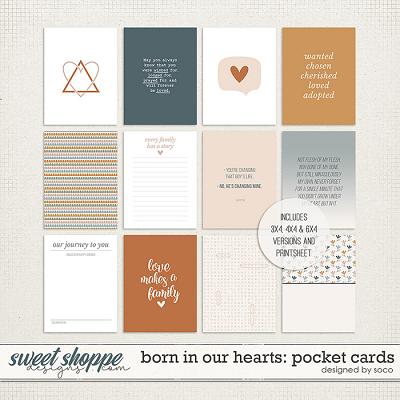 Born In Our Hearts: Pocket Cards | Designed by Soco