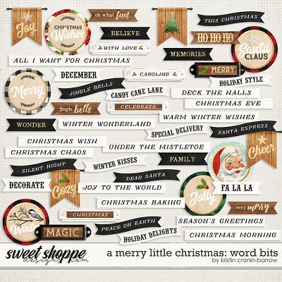 A Merry Little Christmas: Word Bits by Kristin Cronin-Barrow