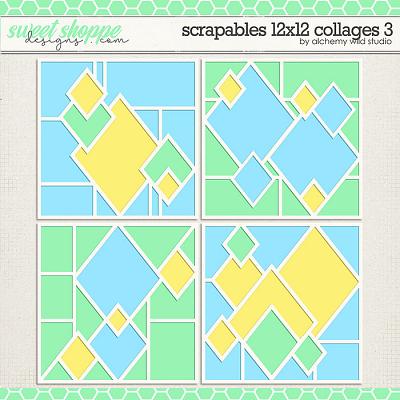 Scrapables: 12x12 Collages 3 Layered Templates by Alchemy Wild Studio Scrapables: 12x12 Collages 3 Layered Templates by Alchemy Wild Studio
