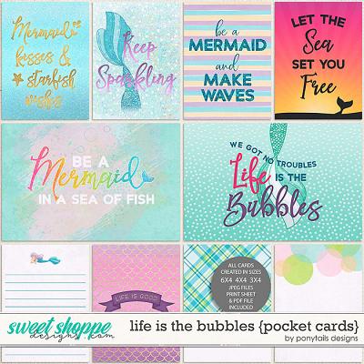 Life is the Bubbles Pocket Cards by Ponytails