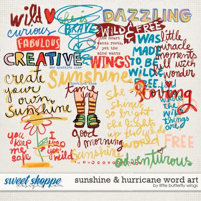 Sunshine & Hurricane word art by Little Butterfly Wings