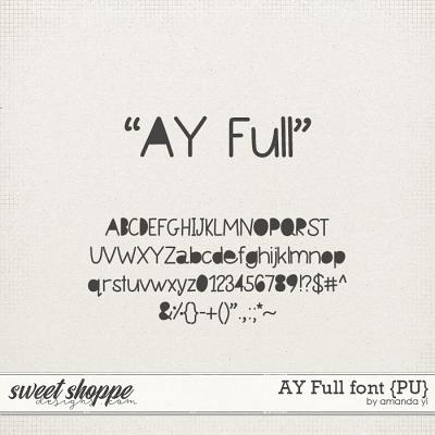 AY Full font {PU} by Amanda Yi