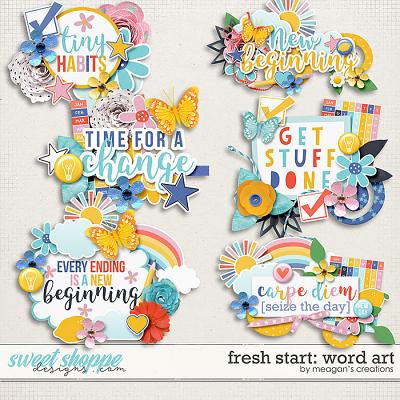 Fresh Start: Word Art by Meagan's Creations