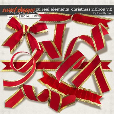 CU REALISTIC ELEMENTS | CHRISTMAS RIBBON V.2 by The Nifty Pixel