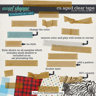 CU Aged Clear Tape by Clever Monkey Graphics