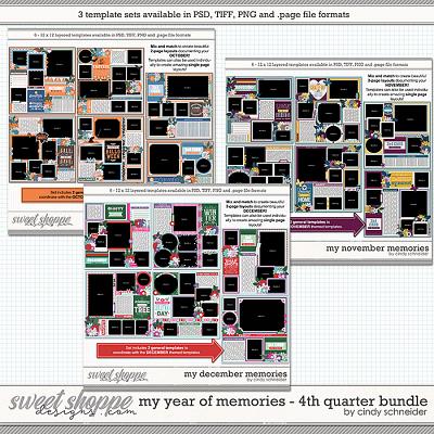 Cindy's Layered Templates - My Year of Memories: 4th Quarter Bundle by Cindy Schneider