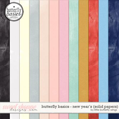 Butterfly Basics - New Year's solid papers by Little Butterfly Wings