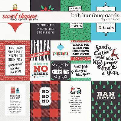 Bah Humbug Cards by Erica Zane