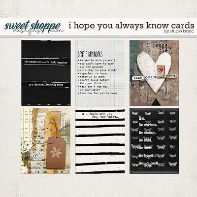 I Hope You Always Know Cards by Studio Basic 