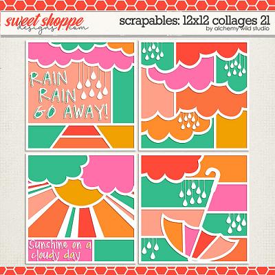 Scrapables: 12x12 Collages 21 Layered Templates by Amber Scrapables: 12x12 Collages 21 Layered Templates by Amber