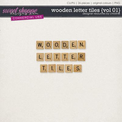 Wooden Letter Tiles {Vol 01} by Christine Mortimer