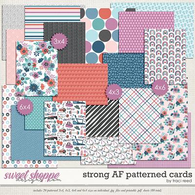 Strong AF Patterned Cards by Traci Reed