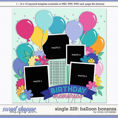 Cindy's Layered Templates - Single 229: Balloon Bonanza by Cindy Schneider