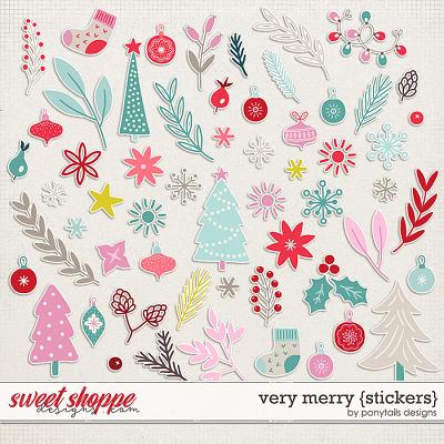 Very Merry Stickers by Ponytails