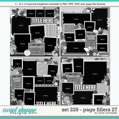 Cindy's Layered Templates - Set 229: Page Fillers 27 by Cindy Schneider