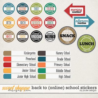 Back to (online) School Stickers by JoCee Designs