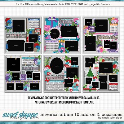 Cindy's Layered Templates - Universal Album 10 Add-on 2: Occasions by Cindy Schneider