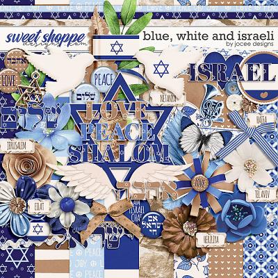 Blue White and Israeli by JoCee Designs