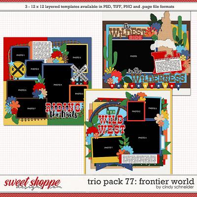 Cindy's Layered Templates - Trio Pack 77: Frontier World by Cindy Schneider