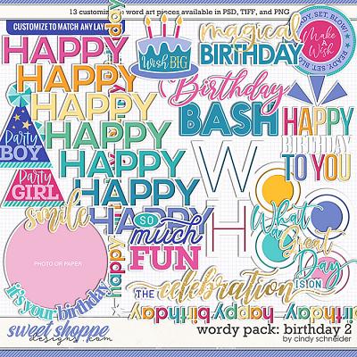 Cindy's Wordy Pack: Birthday 2 by Cindy Schneider