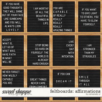 Feltboards: affirmations by Amanda Yi