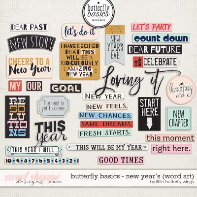 Butterfly Basics - New Year's word art by Little Butterfly Wings