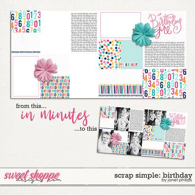 Scrap Simple: Birthday Layered Quick Page by Janet Phillips