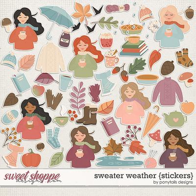 Sweater Weather Stickers by Ponytails