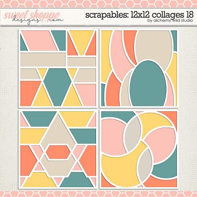 Scrapables: 12x12 Collages 18 Layered Templates by Amber