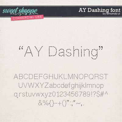 CU AY Dashing font by Amanda Yi