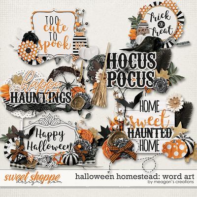 Halloween Homestead: Word Art by Meagan's Creations