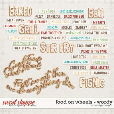 Food on wheels - wordy by WendyP Designs