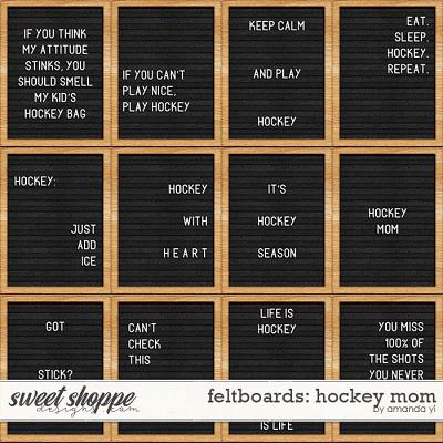 Feltboards: hockey mom by Amanda Yi