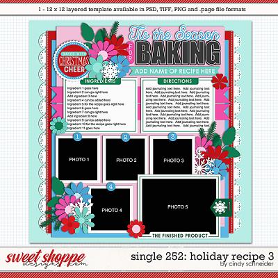 Cindy's Layered Templates - Single 252: Holiday Recipe 3 by Cindy Schneider