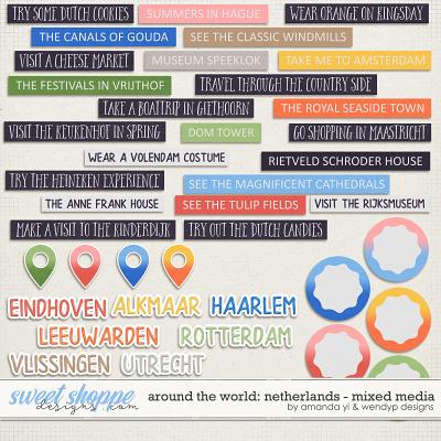 Around the world: Netherlands - Stickers by Amanda Yi & WendyP Designs