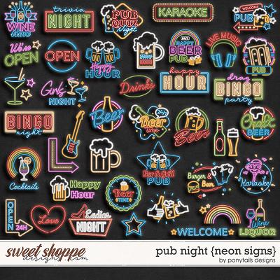 Pub Night Neon Signs by Ponytails
