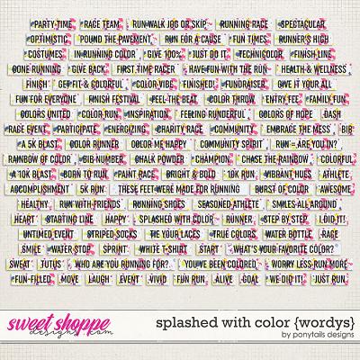 Splashed With Color Wordys by Ponytails