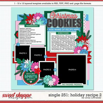 Cindy's Layered Templates - Single 251: Holiday Recipe 2 by Cindy Schneider