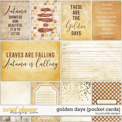 Golden Days Pocket Cards by Ponytails