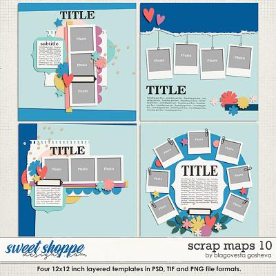 Scrap Maps 10 {layered templates} by Blagovesta Gosheva