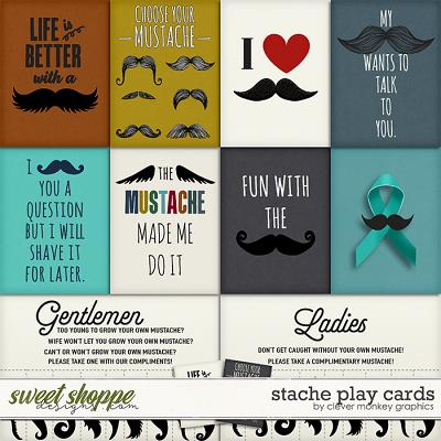 Stache Play Cards by Clever Monkey Graphics Stache Play Cards by Clever Monkey Graphics