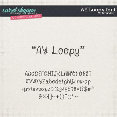 CU AY Loopy font by Amanda Yi