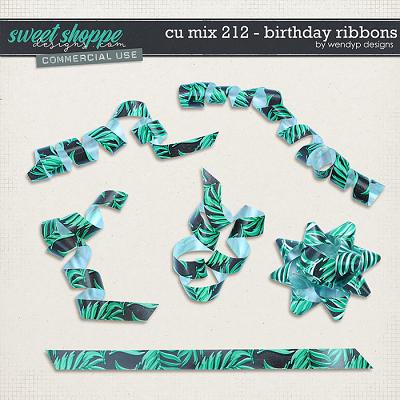 CU Mix 212 - birthday ribbons by WendyP Designs 