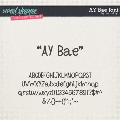 CU AY Bae font by Amanda Yi