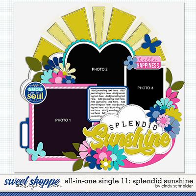Cindy's Layered Templates - All In One Single 11: Splendid Sunshine by Cindy Schneider