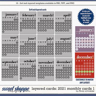 Cindy's Layered Cards - 2021 Monthly Cards by Cindy Schneider